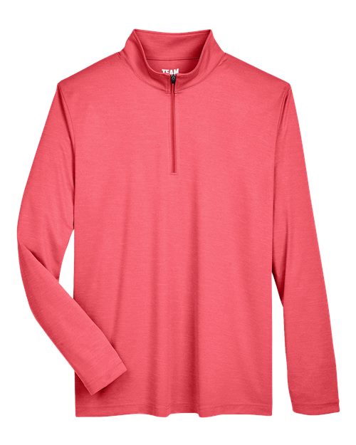 Team 365 Men's Zone Sonic Heather Performance Quarter-Zip Pullover - Image 8