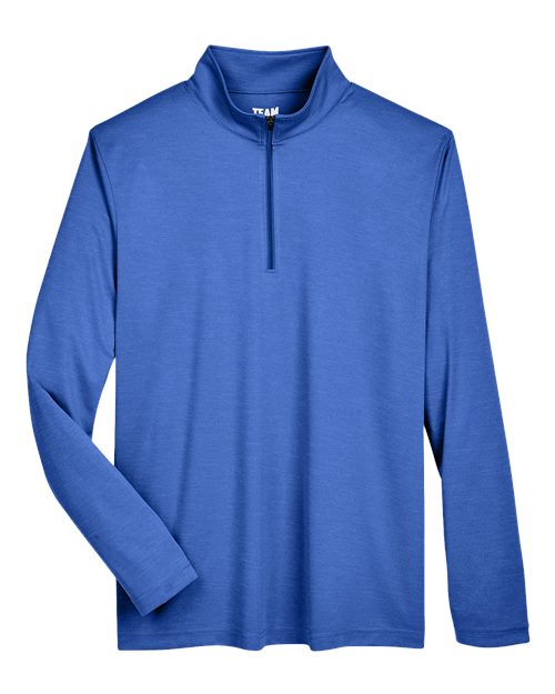Team 365 Men's Zone Sonic Heather Performance Quarter-Zip Pullover - Image 9