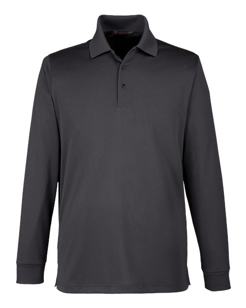 Harriton Men's Advantage Snag Protection Plus IL Long Sleeve Polo - Image 3