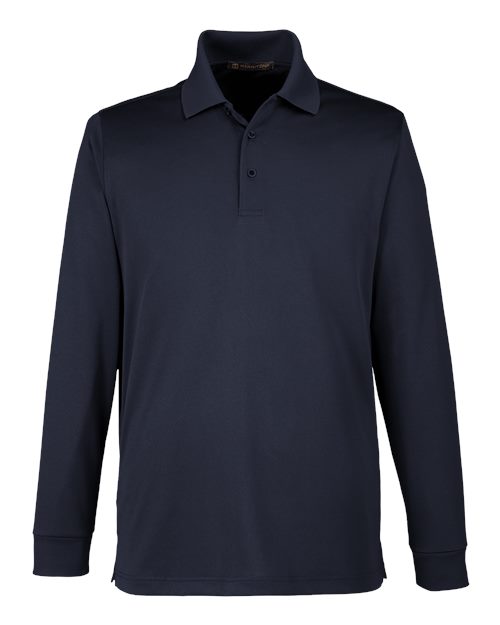 Harriton Men's Advantage Snag Protection Plus IL Long Sleeve Polo - Image 4