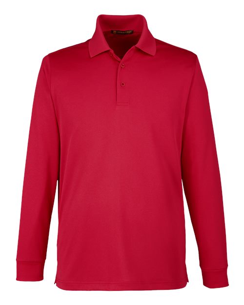 Harriton Men's Advantage Snag Protection Plus IL Long Sleeve Polo - Image 5