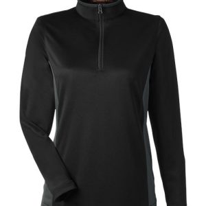 Alternative view of Harriton Women's Flash Snag Protection Plus IL Colorblock Quarter-Zip Pullover