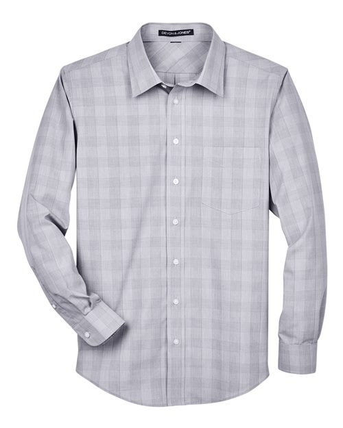 Devon & Jones Men's Crown Collection® Glen Plaid Woven Dress Shirt - Image 2