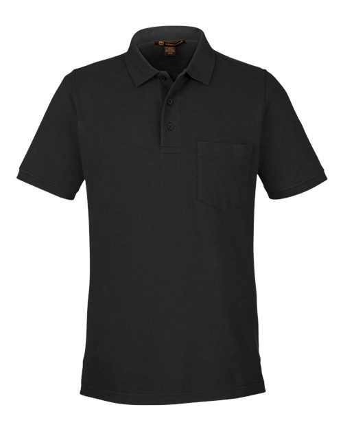 Harriton Men's Valiant Cotton Snag Protect Pocket Polo - Image 2