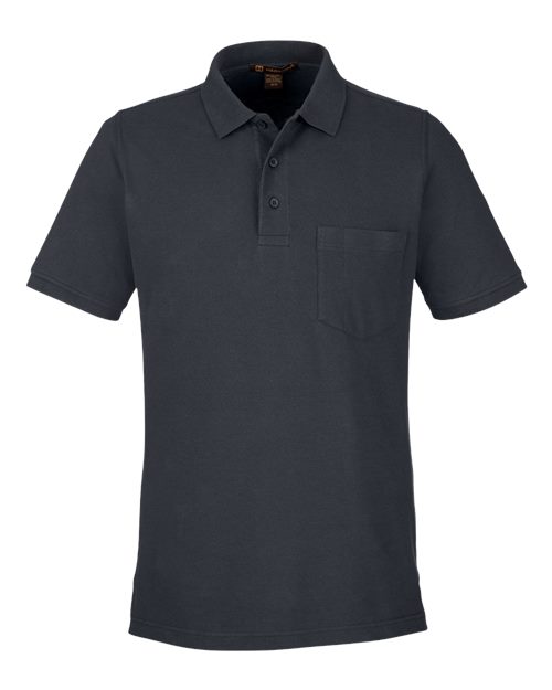 Harriton Men's Valiant Cotton Snag Protect Pocket Polo - Image 3