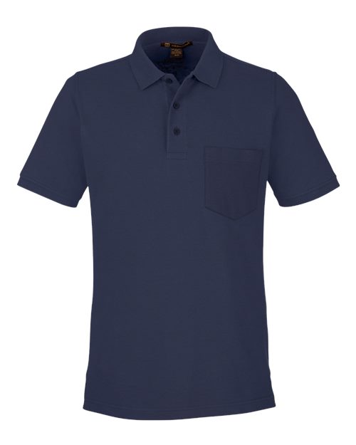 Harriton Men's Valiant Cotton Snag Protect Pocket Polo - Image 4