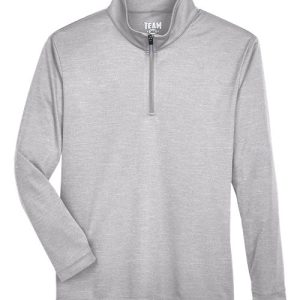 Alternative view of Team 365 Youth Zone Sonic Heather Performance Quarter-Zip Pullover