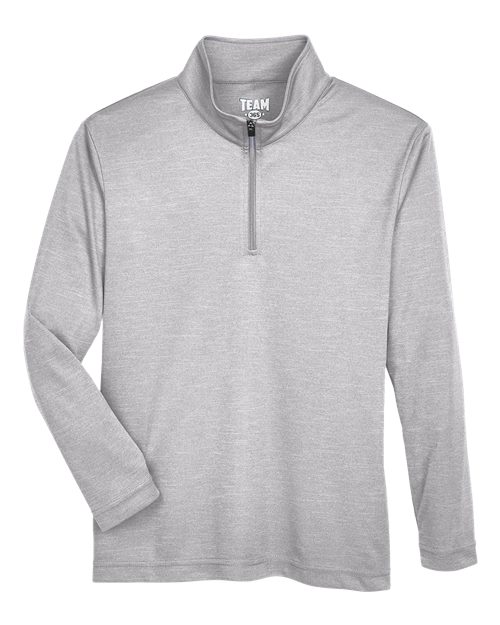 Team 365 Youth Zone Sonic Heather Performance Quarter-Zip Pullover - Image 2