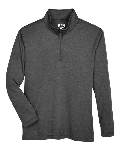 Team 365 Youth Zone Sonic Heather Performance Quarter-Zip Pullover - Image 3