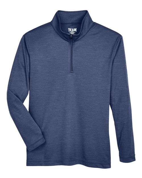 Team 365 Youth Zone Sonic Heather Performance Quarter-Zip Pullover - Image 5