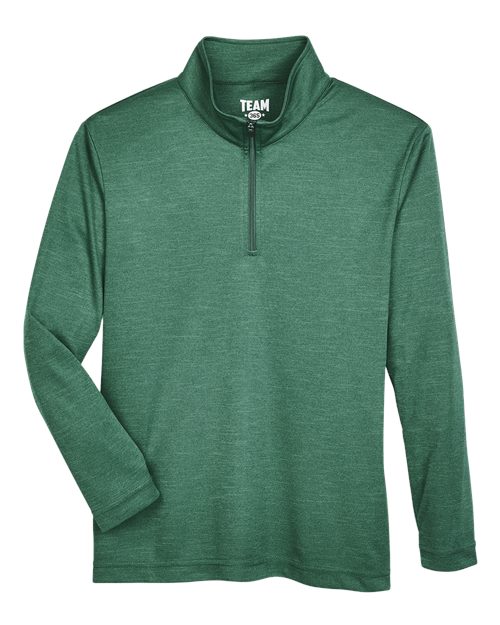 Team 365 Youth Zone Sonic Heather Performance Quarter-Zip Pullover - Image 6