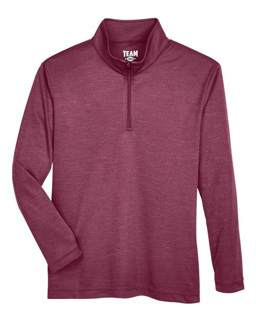 Team 365 Youth Zone Sonic Heather Performance Quarter-Zip Pullover - Image 7