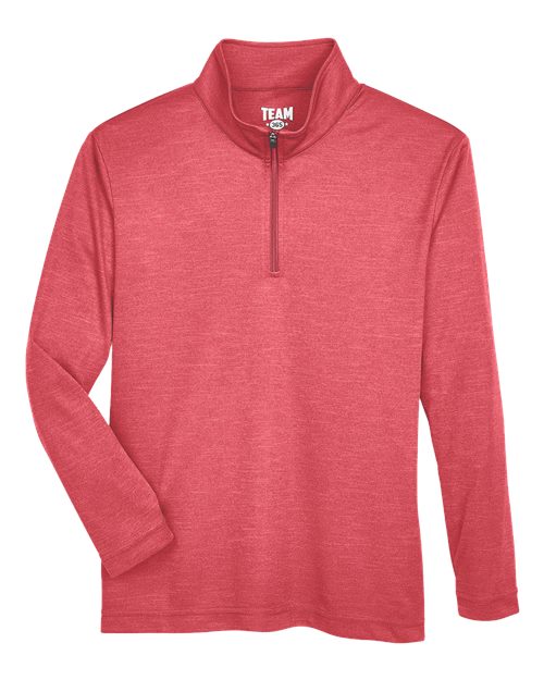 Team 365 Youth Zone Sonic Heather Performance Quarter-Zip Pullover - Image 8