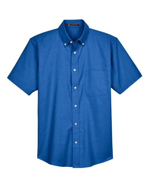 Harriton Men's Oxford Short Sleeve with Stain-Release - Image 2