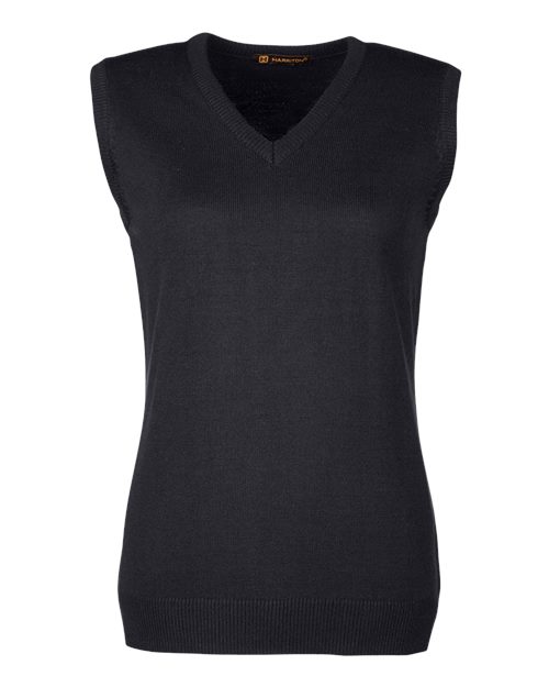 Harriton Women's Pilbloc™ V-Neck Sweater Vest - Image 2