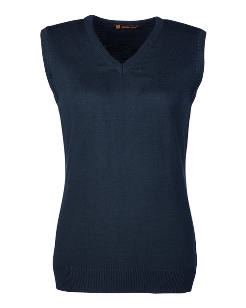 Harriton Women's Pilbloc™ V-Neck Sweater Vest - Image 3