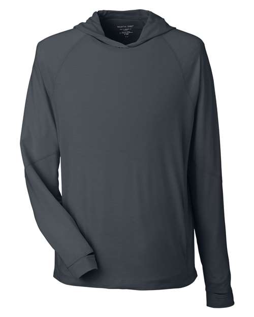 North End Unisex JAQ Stretch Performance Hooded Long Sleeve T-Shirt - Image 3