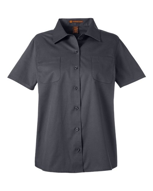 Harriton Women's Advantage IL Short Sleeve Dress Shirt - Image 3