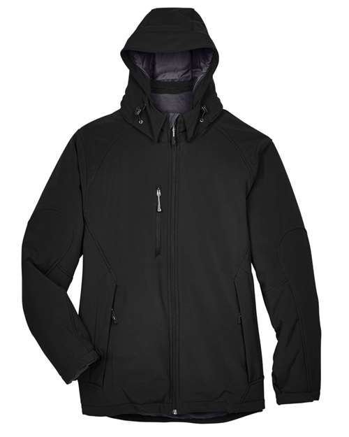 North End Men's Glacier Insulated Three-Layer Fleece Soft Shell Hood Jacket with Detachable Hood - Image 2