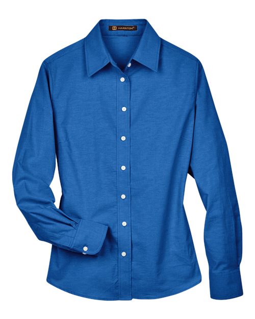 Harriton Women's Long Sleeve Oxford Dress Shirt - Image 2