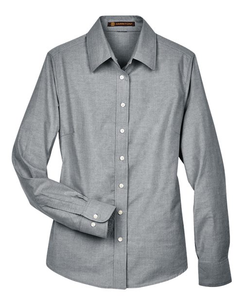 Harriton Women's Long Sleeve Oxford Dress Shirt - Image 4