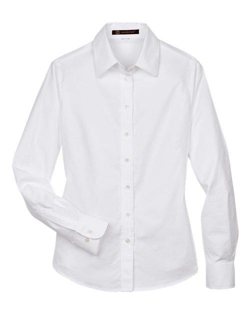 Harriton Women's Long Sleeve Oxford Dress Shirt - Image 5