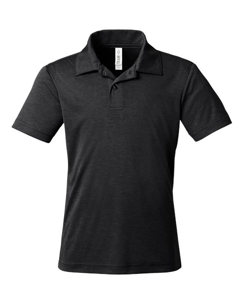 Team 365 Youth Zone Sonic Heather Performance Polo - Image 3