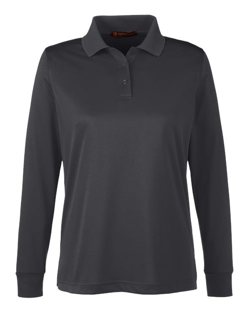 Harriton Women's Advantage Snag Protection Plus IL Long Sleeve Polo - Image 3