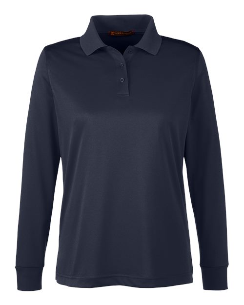 Harriton Women's Advantage Snag Protection Plus IL Long Sleeve Polo - Image 4