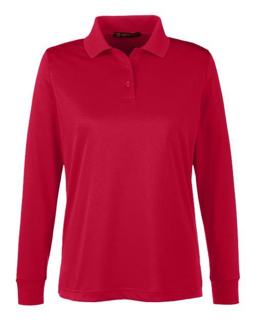 Harriton Women's Advantage Snag Protection Plus IL Long Sleeve Polo - Image 5