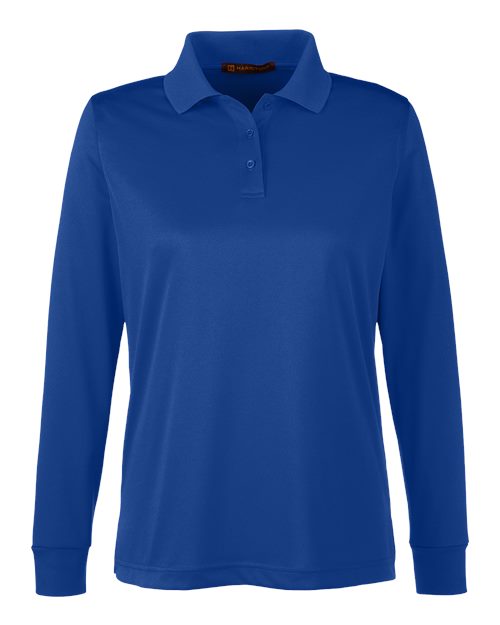 Harriton Women's Advantage Snag Protection Plus IL Long Sleeve Polo - Image 6