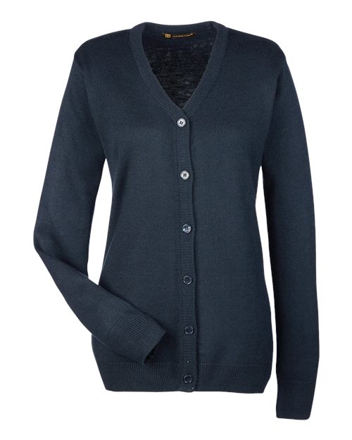 Harriton Women's Pilbloc V-Neck Button Cardigan Sweater - Image 3