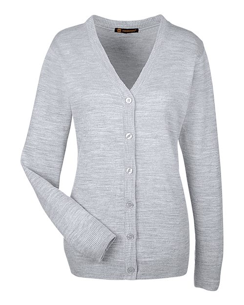 Harriton Women's Pilbloc V-Neck Button Cardigan Sweater - Image 4