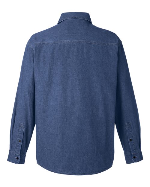 Harriton Unisex Denim Shirt Jacket - Image 3