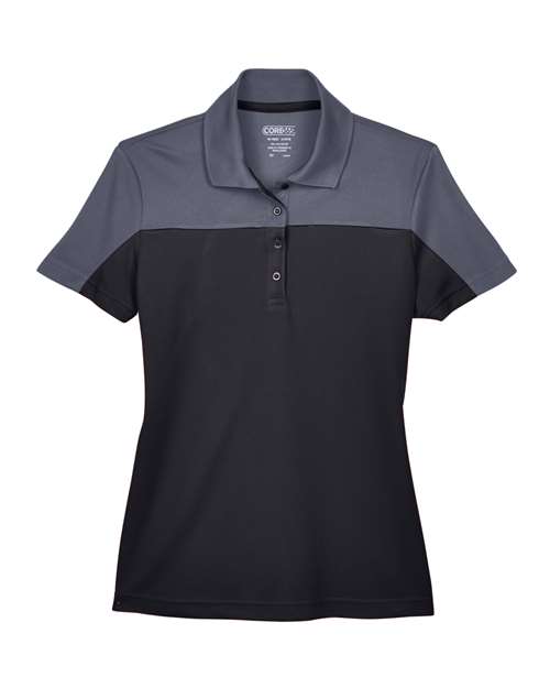 CORE365 Women's Balance Colorblock Performance Piqué Polo - Image 2