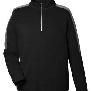 Alternative view of CORE365 Men's Market Snag Protect Mesh Colorblock Quarter-Zip Pullover