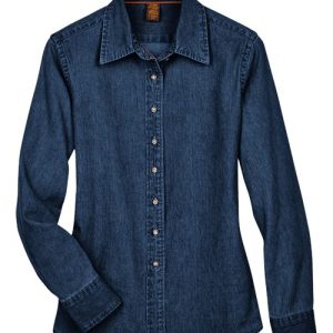 Alternative view of Harriton Women's Denim Shirt