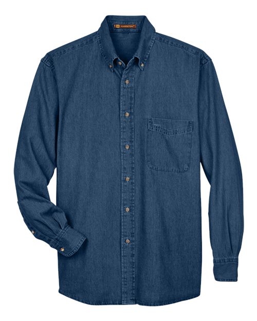 Harriton Men's Tall Denim Shirt - Image 2