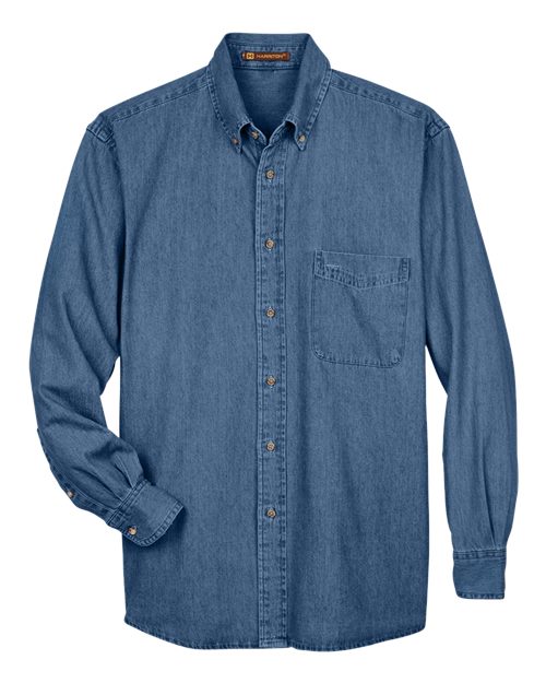 Harriton Men's Tall Denim Shirt - Image 3