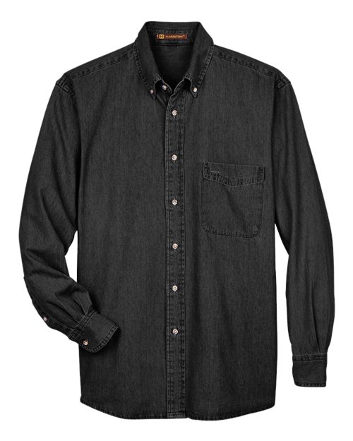 Harriton Men's Tall Denim Shirt - Image 4