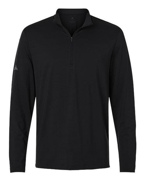 Adidas Men's Textured Stripe Quarter-Zip Pullover - Image 2