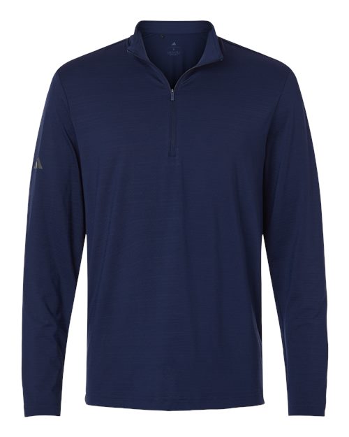 Adidas Men's Textured Stripe Quarter-Zip Pullover - Image 3