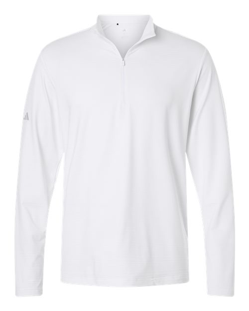 Adidas Men's Textured Stripe Quarter-Zip Pullover - Image 4