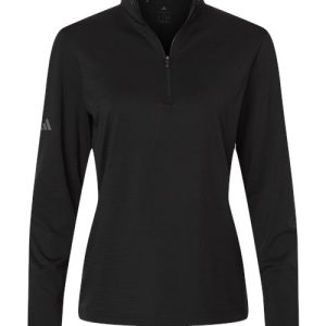 Alternative view of Adidas Women's Textured Stripe Quarter-Zip Pullover