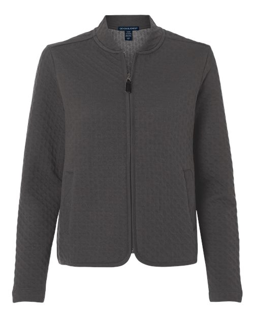 Devon & Jones Women's Berkeley Textured Full-Zip Jacket - Image 3