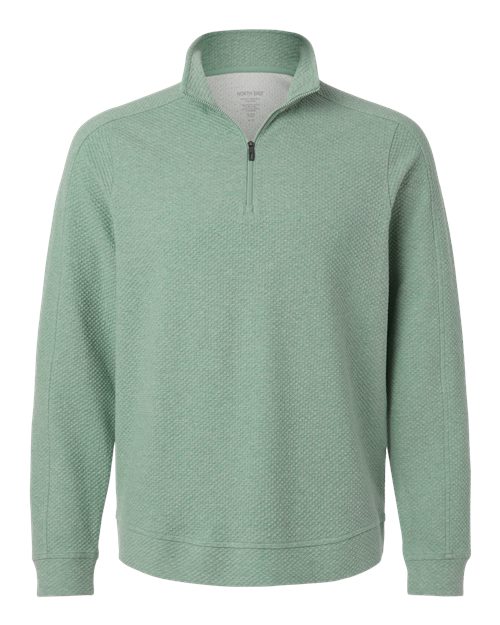 North End Men's Spirit Textured Quarter-Zip Pullover - Image 6