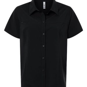 Alternative view of CORE365 Women's UltraUVP Shoreline Short Sleeve Staff Shirt