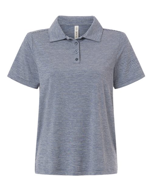 Team 365 Women's Relay Heathered Stripe Polo - Image 4