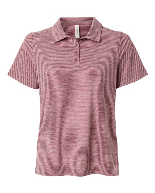Team 365 Women's Relay Heathered Stripe Polo - Image 6