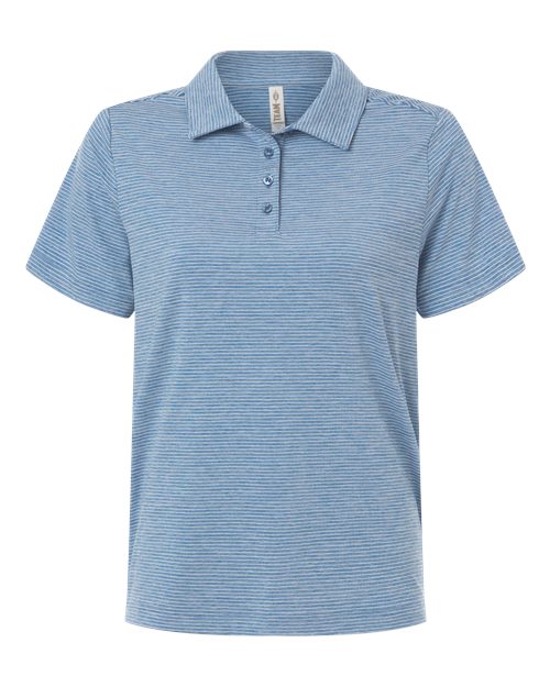 Team 365 Women's Relay Heathered Stripe Polo - Image 7